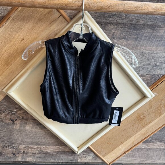 Bloch Zip Front Crop Top - Picture 1 of 2